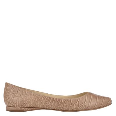 Ballerinas Nine West Speakup Almond Toe Mujer Albaricoque Serpent | 1275JXRGA