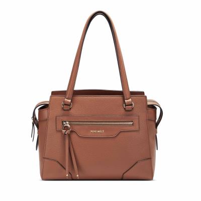 Bolso Satchel Nine West Brooklyn Jet Set Shldr Mujer Marrones | 5473EYOQZ