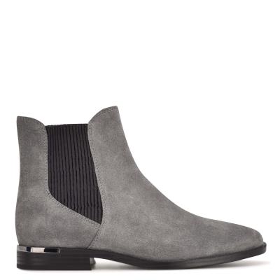 Booties Nine West Agate Chelsea Mujer Gris | 4325RFAJD