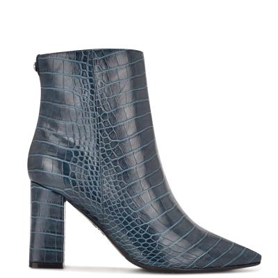 Booties Nine West Cacey 9x9 Heeled Mujer Turquesa | 6980HUNIK