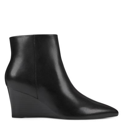 Booties Nine West Carter Wedge Mujer Negras | 4389YGSWD