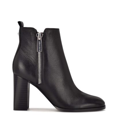 Booties Nine West Dips Block Heel Mujer Negras | 2589AJDVZ