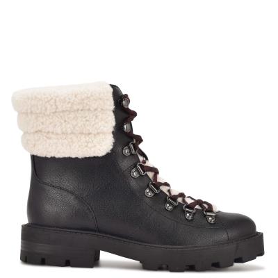 Booties Nine West Rima Combat Lug Sole Mujer Negras | 2950HXIBP