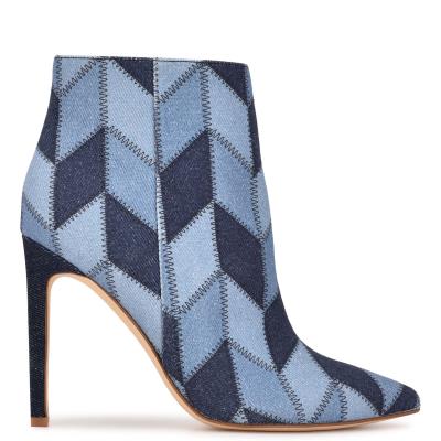 Booties Nine West Tennon Dress Bootie Mujer Azules | 9875PQFWY