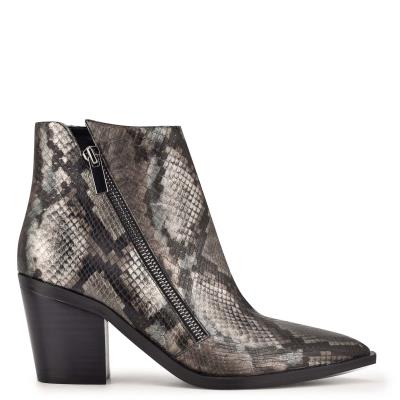 Booties Nine West Wearit Block Heel Mujer Serpent | 0953RNEWS