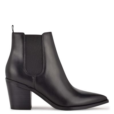 Booties Nine West Wyllis Block Heel Mujer Negras | 8923KOUEY