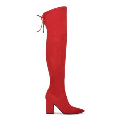 Botas de Tacon Nine West Ceeya 9x9 Over The Knee Mujer Rojas | 5301UBFPI