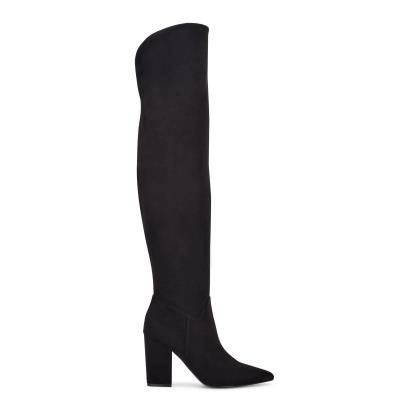 Botas de Tacon Nine West Goforit Over The Knee Mujer Negras | 3482NSJFD