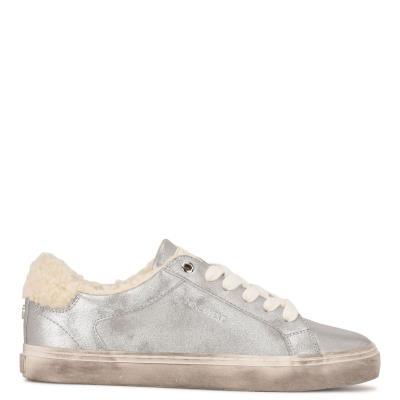 Casual Sneakers Nine West Bribe Mujer Plateadas | 4362DRLUT