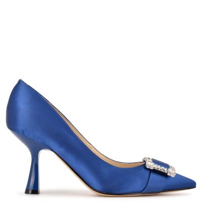 Zapatos De Salon Nine West Helyn Pointy Toe Mujer Azules | 6982VYEOL