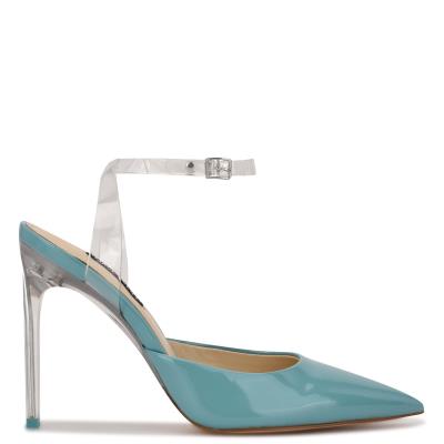 Zapatos De Salon Nine West Sparkea Ankle Strap Mujer Azules | 7906AICNK