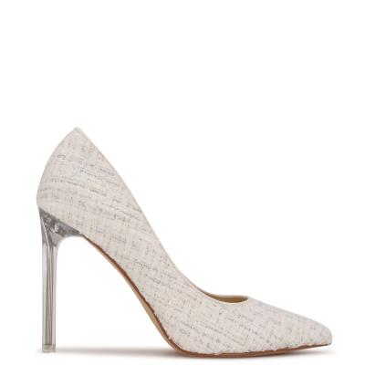 Zapatos De Salon Nine West Tatiana Pointy Toe Mujer Blancas | 0926VPMHE