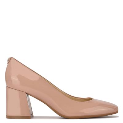 Zapatos De Salon Nine West Vibe 9x9 Block Heel Mujer Beige | 2183ZPOXR